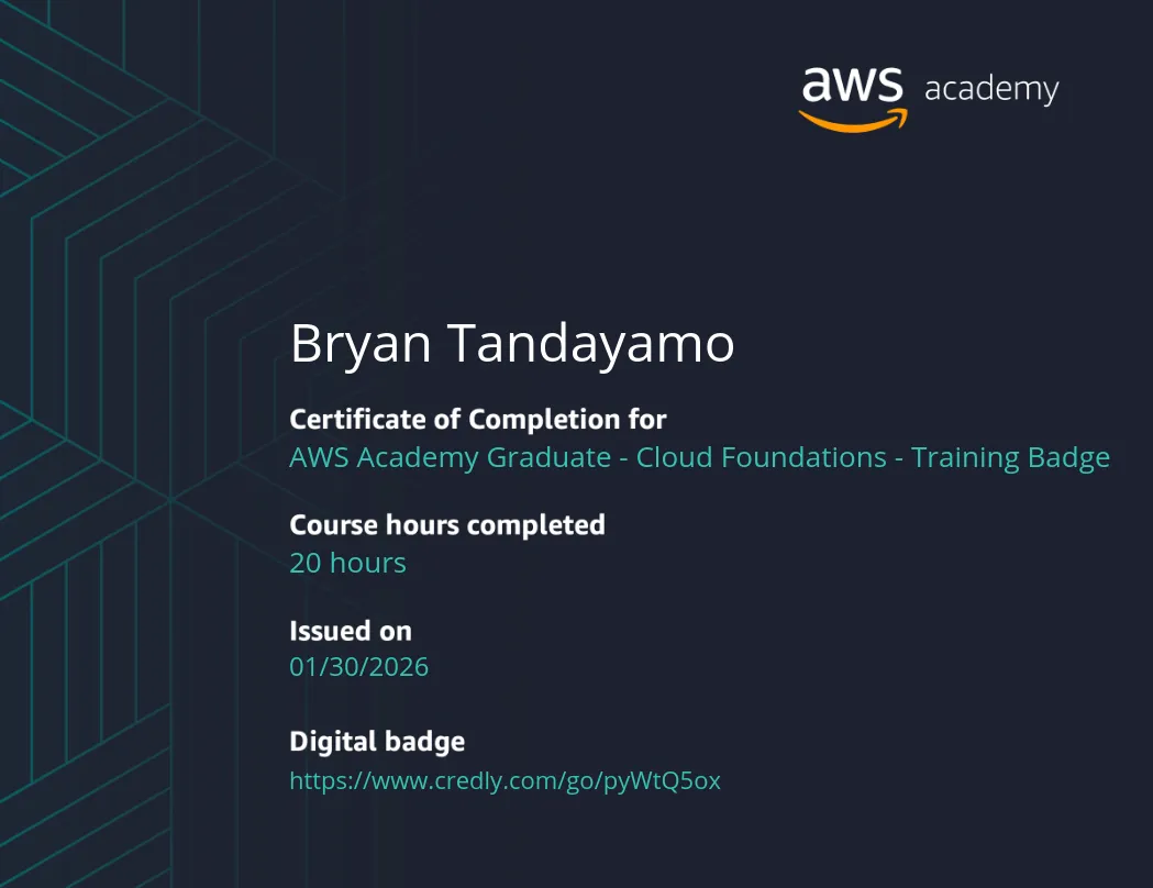 Certificado AWS Cloud Foundations